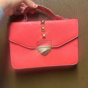 Coral Studded Handbag